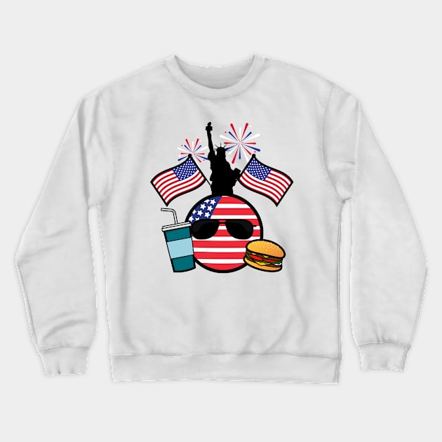 MuricaBall Crewneck Sweatshirt by GoonyGoat